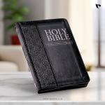 Black Faux Leather Compact KJV Bible