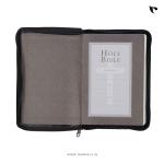 Black Faux Leather Compact KJV Bible