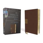 NIV, Thinline Reference Bible, Leathersoft (Brown)