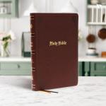 KJV, Large Print Center-Column Reference Bible (Brown)