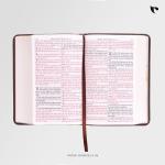 KJV, Large Print Center-Column Reference Bible (Brown)