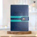 NIV Compact PU DT Thumb Index Gilt Edges Blue/Green