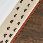 Saddle Tan Faux Leather Large Print Thinline KJV Bible