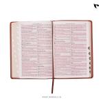Saddle Tan Faux Leather Large Print Thinline KJV Bible