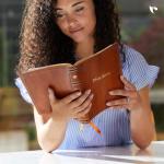 KJV, Thinline Bible, Large Print Leathersoft, (Tan)