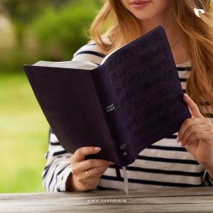KJV, Large Print Center-Column Reference Bible (Purple)