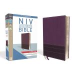 NIV, Thinline Bible, Large Print, Imitation Leather (Purple)